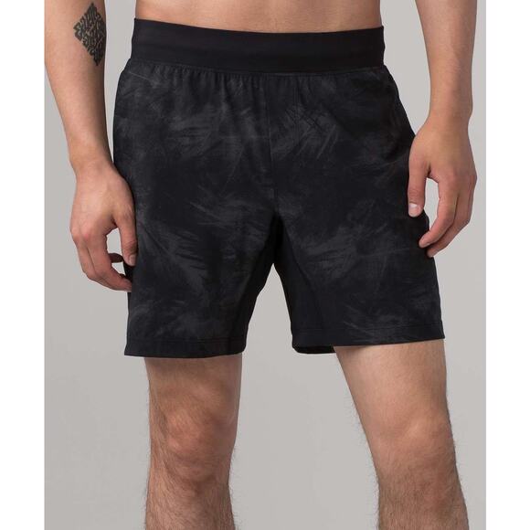 Lululemon Athletica Other - Lululemon T.H.E. THE Linerless 7” Training Activewear Shorts Black Gray Mens M